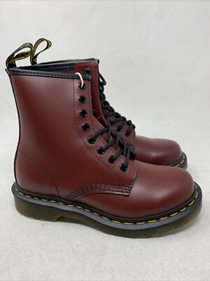 Dr. Martens Women's 1460 Smooth Leather Cherry Red Boot Size 6