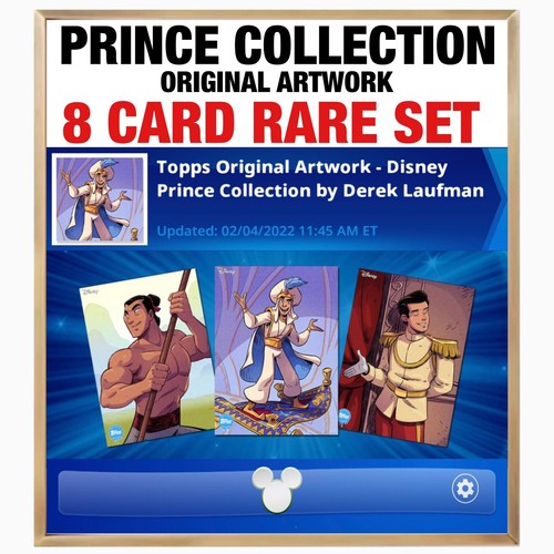 PREMIOS+COLECCIÓN PRÍNCIPE ILUSTRACIONES ORIGINALES-8 CARTAS RARAS SET-TOPPS DISNEY COLLECTION - Imagen 2 de 2