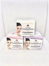 CONCHA NACAR 1 2 3 Crema de Dia, Crema de Noche, Crema Aclarante 2 oz  3 Pack 