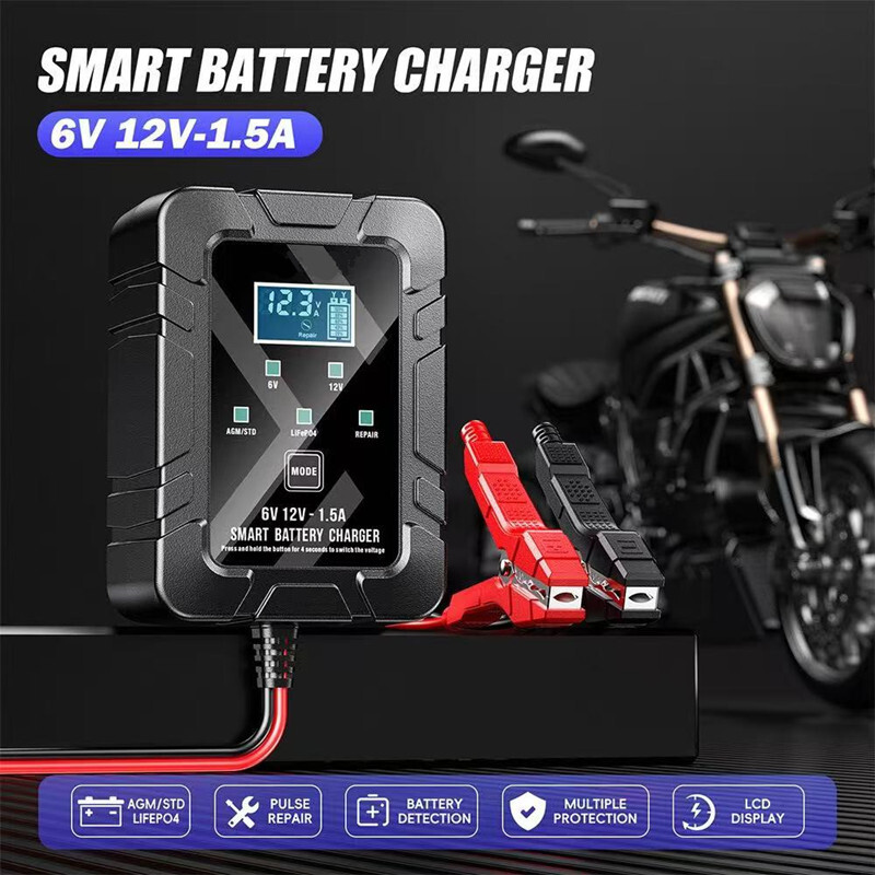 Motorcycle Automatic Lead Acid Lithium Battery Pulse Repair Charging Charger Kit Motorcycle Automatic Lead Acid Lithium Battery Pulse Repair Charging Charger Kit