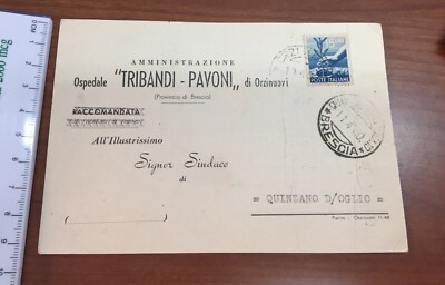 1950 Orzinuovi Brescia, Tribandi Pavoni Hospital, Original Travelled