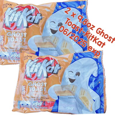 2/Kit Kat GHOST TOAST Crisp Wafers in Cinnamon Toast Creme Limited Ed  BB 6/25
