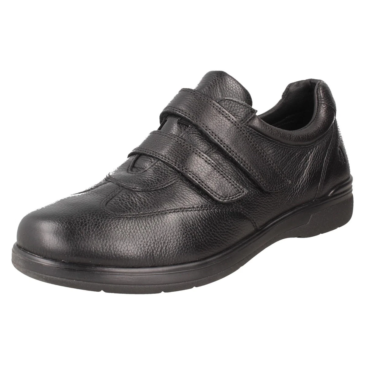 Hush Puppies Zone Slip On Shoes Mens 10 Black Leather Comfort H100050 NEW Hush Puppies Leather Upper Black Casual Shoes for Men for  main image 4
