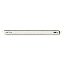 Chartpak� Adjustable Triangular Scale Aluminum Architects Ruler, 12", Silver