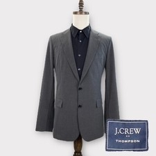  498 J Crew Thompson Blazer Mens 40L Slim Chore Jacket Gray Melange Stretch '22