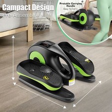 Under Desk Elliptical, Electric Ellipse Leg Exerciser Seated Foot Pedal Compact