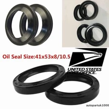 Motorcycles Front Fork Damper Shock Absorber Fork Dust &Oil Seal 41x53x8/10.5 #