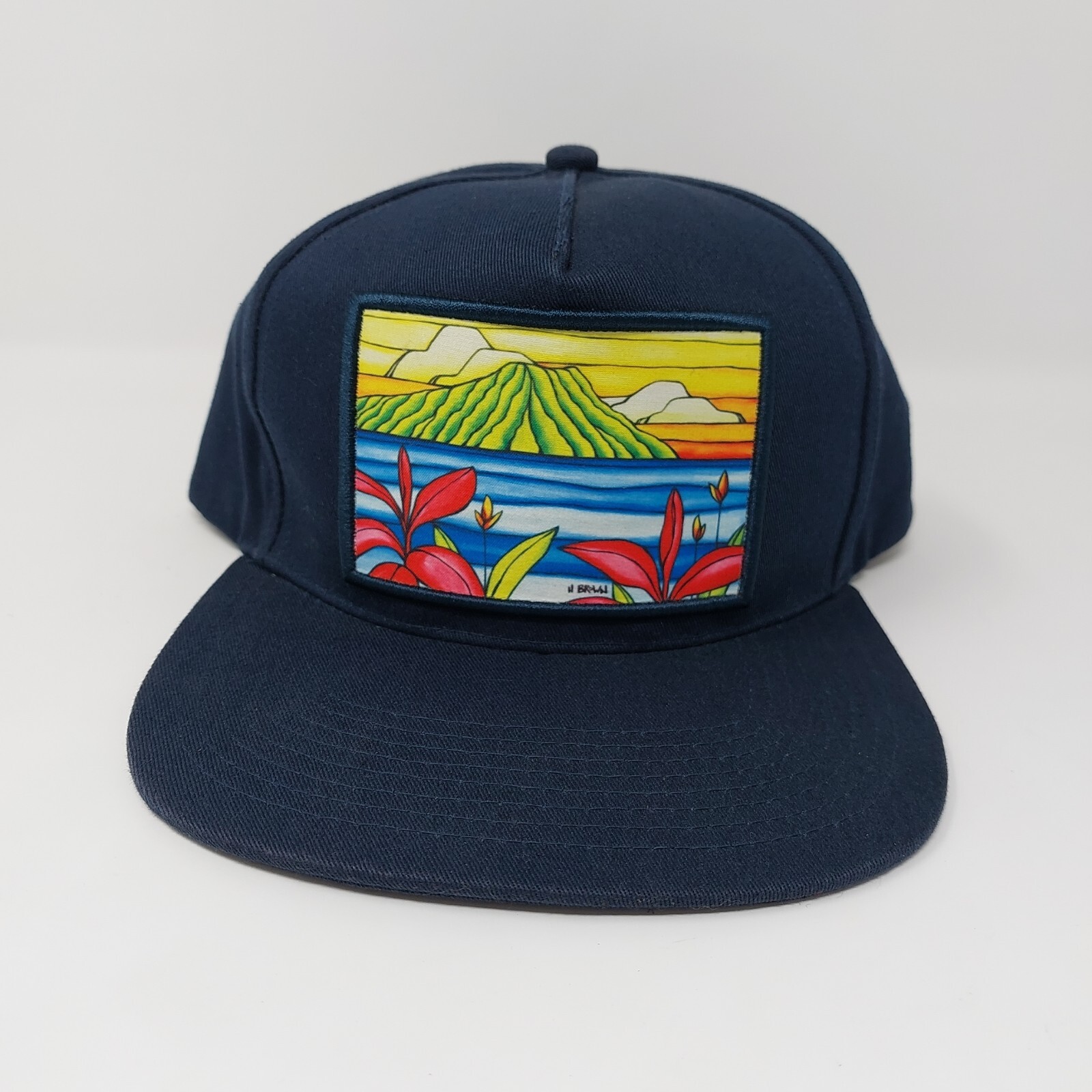 Heather Brown Art Large Patch Snapback Trucker Ha… - image 1