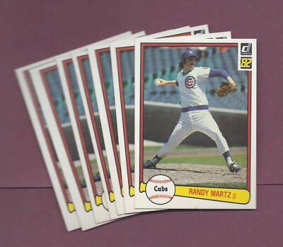 SHARP LOT OF SEVEN 1982 DONRUSS #126 RANDY MARTZ ROOKIE PACK FRESH  .99 SHIPPING