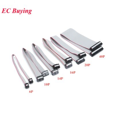 2.54MM pitch JTAG ISP AVR Download Cable Wire FC-6/10/14/16/20/40P Pin Flat