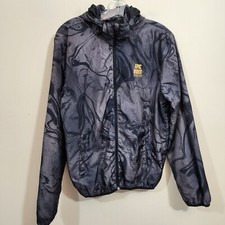H M marble tie dyed Epic Vibes windbreaker jacket w/ detatchable hood boys 20