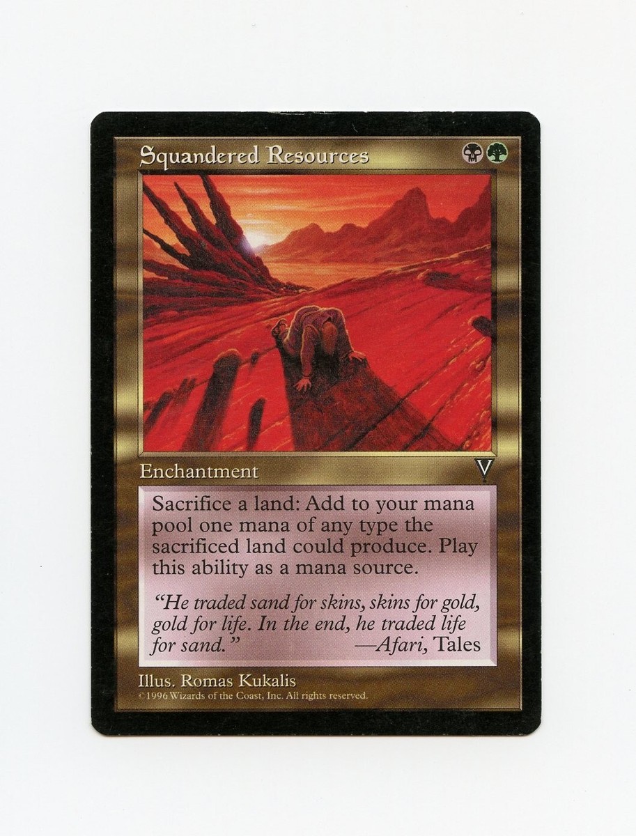マジック:ザ・ギャザリング Squandered Resources Squandered Resources Visions MTG Magic the Gathering 1 | eBay