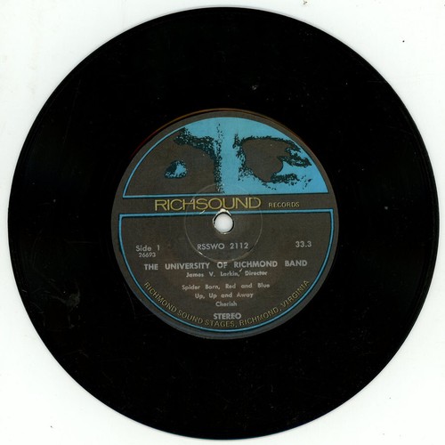 VTG 1970 UNIVERSITY OF RICHMOND,VIRGINIA.33 rpm VINYL EP RECORD,BAND,GLEE CLUB - Picture 3 of 4