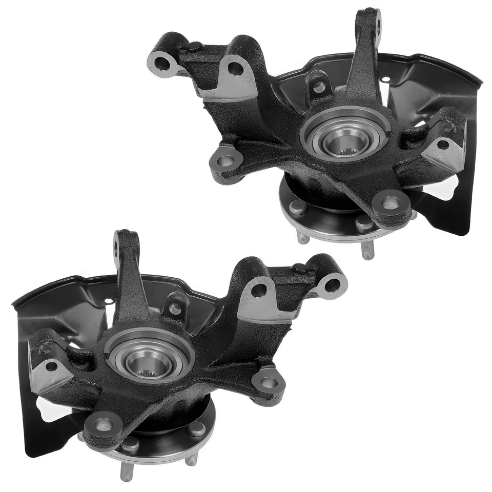 Front Knuckles w/ Wheel Hubs and Outer Tie Rods for 2007 - 2015 Mazda CX-9 CX-7 - Image 3 of 4