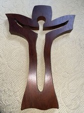 Wooden Wall Hanging Cross With Cutout Image Religious Cross Angel Cutout 11  X 8