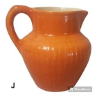 Red Wing Style Pottery Orange Reed Pattern Creamer Pitcher Vintage 1930s