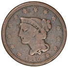 1840 Braided Hair Large Cent - Small Date ~ Good Details