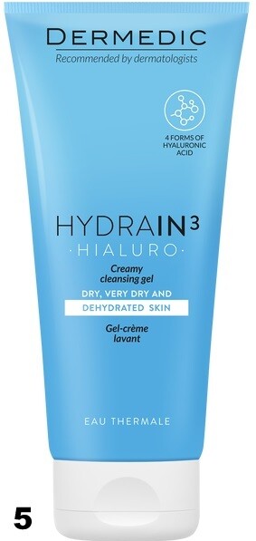 5. Hydrain3 Hialuro creamy face and body wash gel