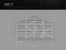 8x12m Giebelgerüst scaff 74 NEU Giebelwand Baugerüst Arbeitsgerüst Versand 0Є