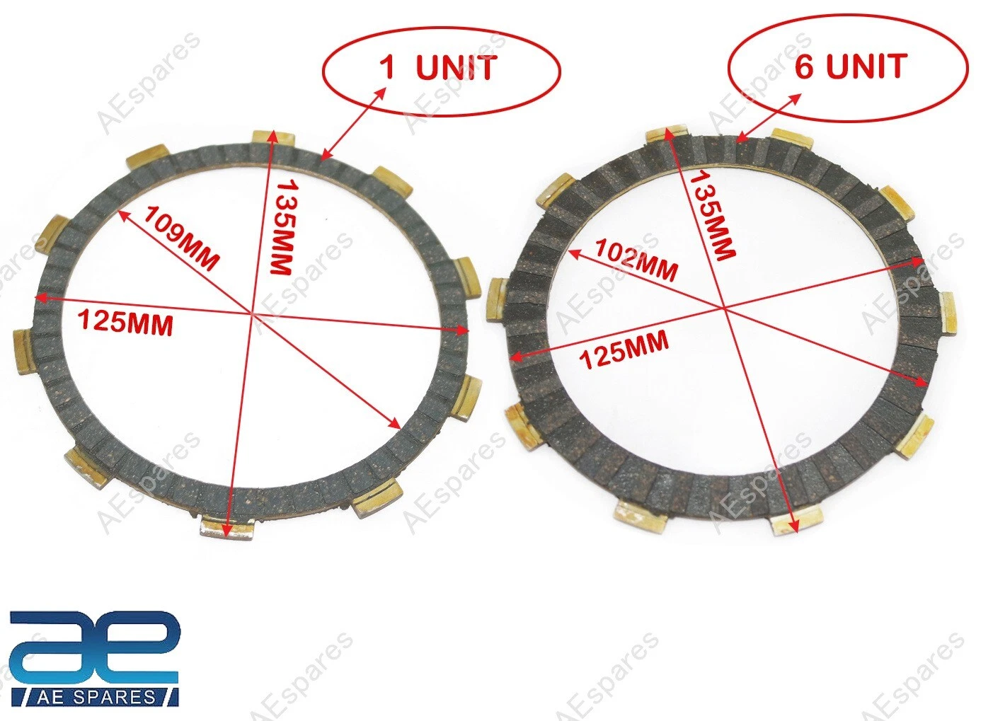 Clutch Friction Plate Kit For Royal Enfield Classic Reborn Meteor 350 KLK00011/A view 2