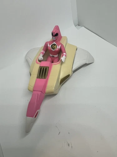 Vintage 1995 Power Rangers Pink Ranger With Pterodactyl Crane Ninjazord