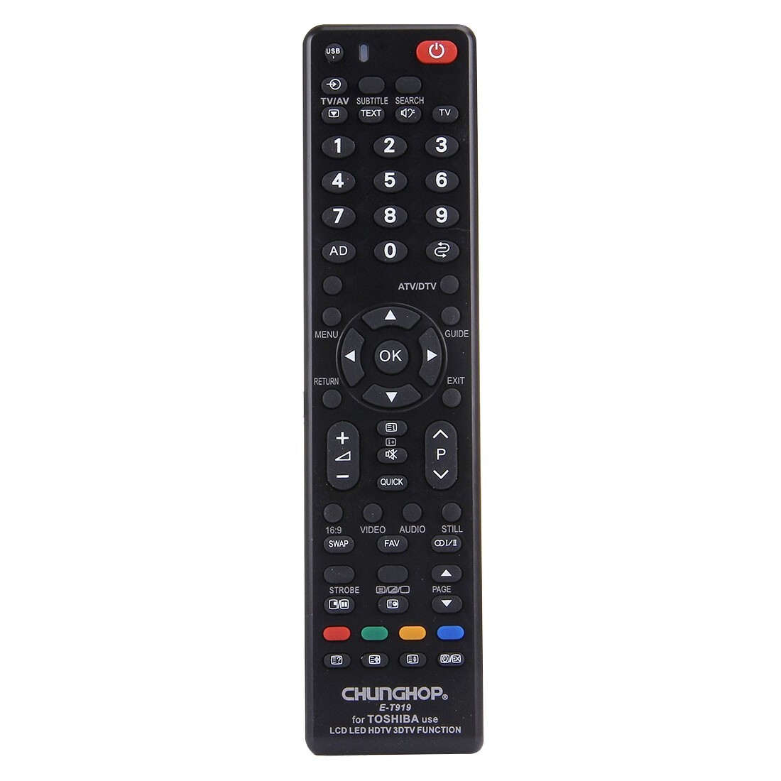 Mando a distancia universal para TOSHIBA LED TV / LCD TV CHUNGHOP E-T919