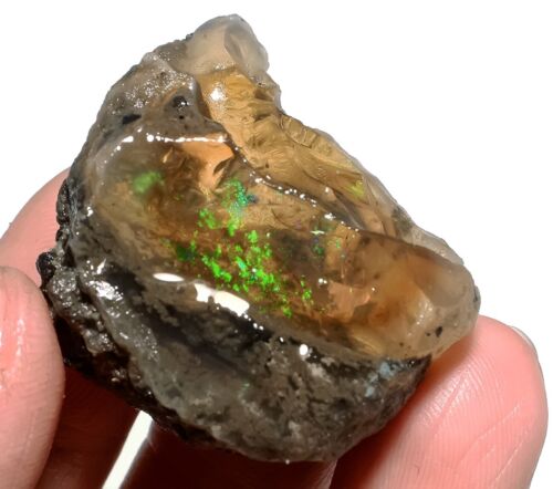 64.5Ct Ethiopian Crystal Opal Facet Rough Specimen Clarity Enhanced YSJ4727 - 第 1/3 張圖片