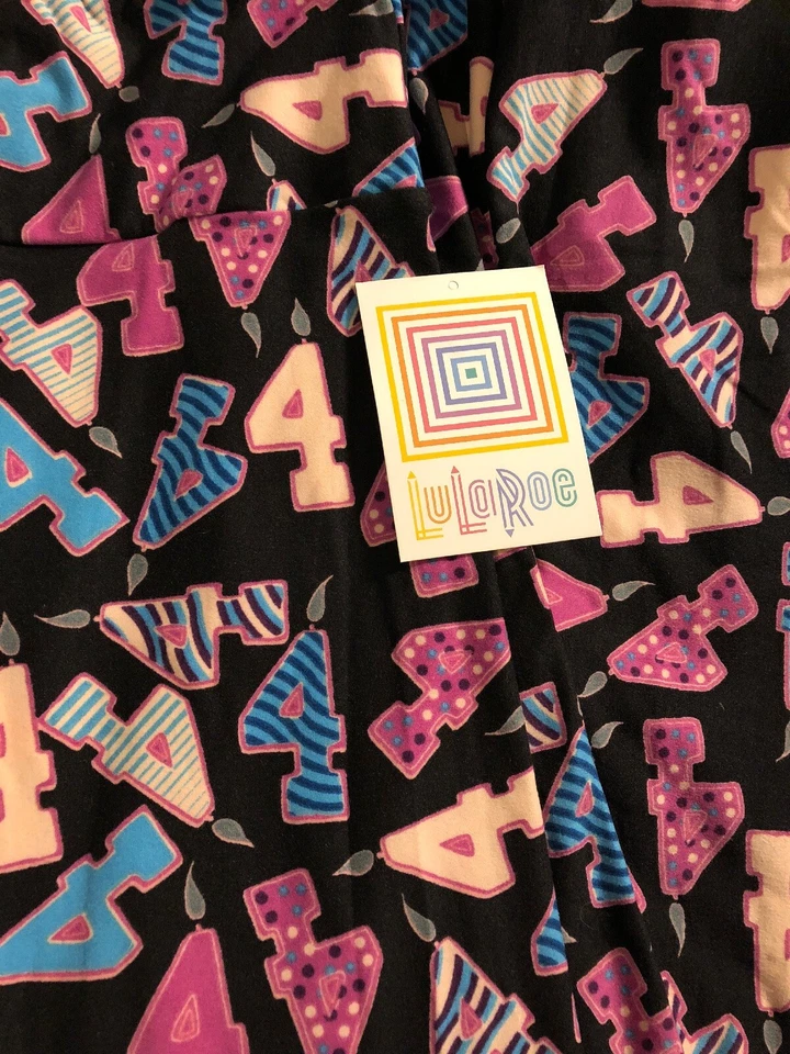 Lularoe TC Leggings Altos Curvilíneos Negro Sólido Púrpura Velas Cumpleaños 🎂 Nuevos Difíciles de Encontrar Foto 4 de 4