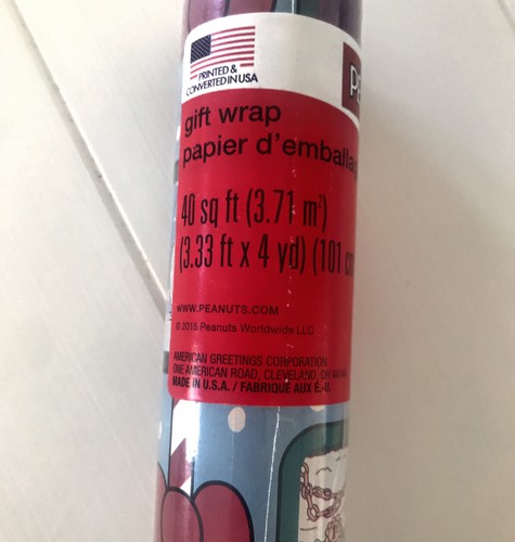Peanuts & Disney 4 Rolls Christmas Wrapping Paper Total of 215 sq ft NEW - Picture 13 of 16