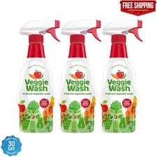 Fruit and Vegetable Wash, Produce Wash and Cleaner, 16-Fluid Ounce, Pack of 3