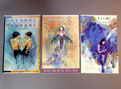 Kabuki Reflections #1, 3, 4 Signed by David Mack 1998 Image Comics Sketchbooks