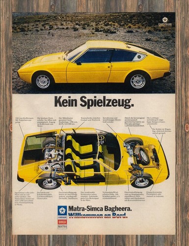 Matra-Simca Bagheera - Reklame Werbeanzeige Original-Werbung 1975 (1)