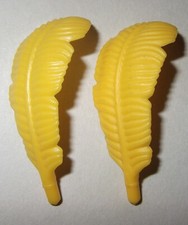 16068, 2x Hut- Feder, Federbusch, gelb