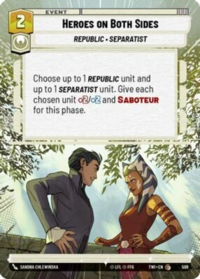 x3 Heroes on Both Sides - Hyperspace C Star Wars Twilight of the Republic M/NM