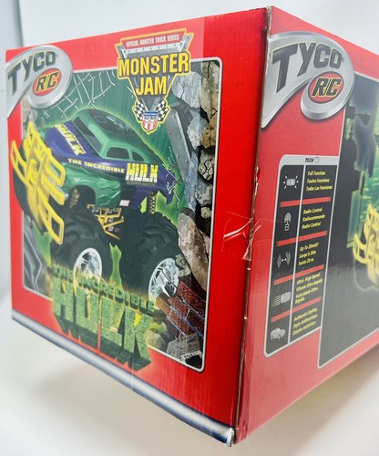 MINT NEW 2002 MARVEL INCREDIBLE HULK TYCO RC MONSTER JAM TRUCK MATTEL WHEELS MIB - Picture 23 of 24