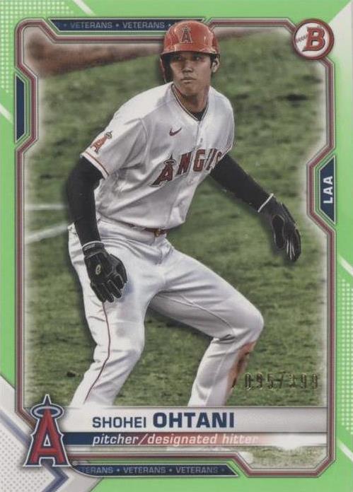 大谷翔平2021 Bowman Neon Green Border /399 2021 Bowman - Shohei Ohtani #85 Neon Green Border /399 for sale