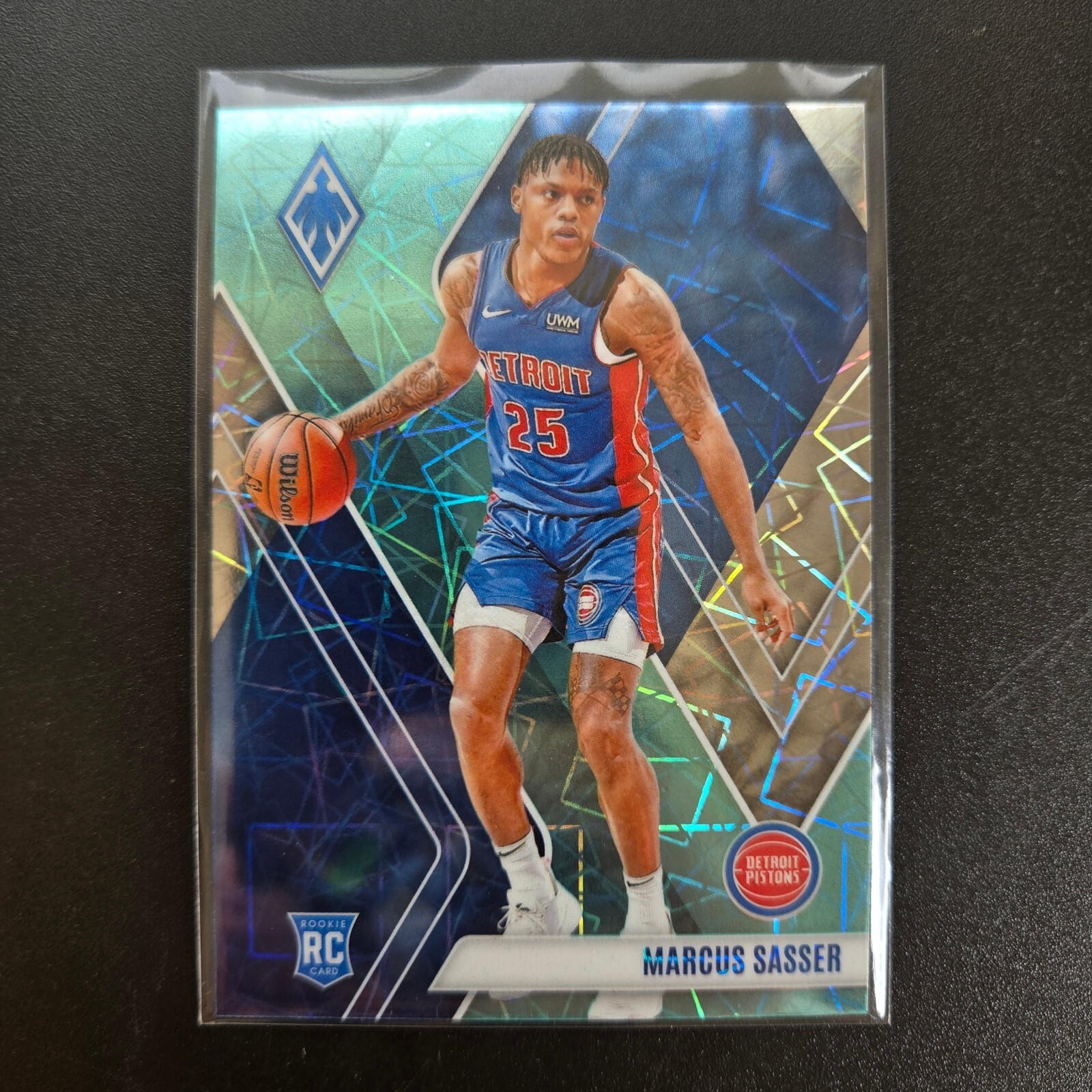 2023-24 Panini Phoenix #263 Marcus Sasser RC Phoenix Teal Lazer Rookie