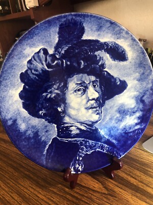 Vintage Boch La Louviere  Delft Rembrant Plate
