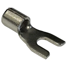 (100) Non-Insulated 12-10 AWG Spade Terminal #6 Fork Uninsulated Wire Connector