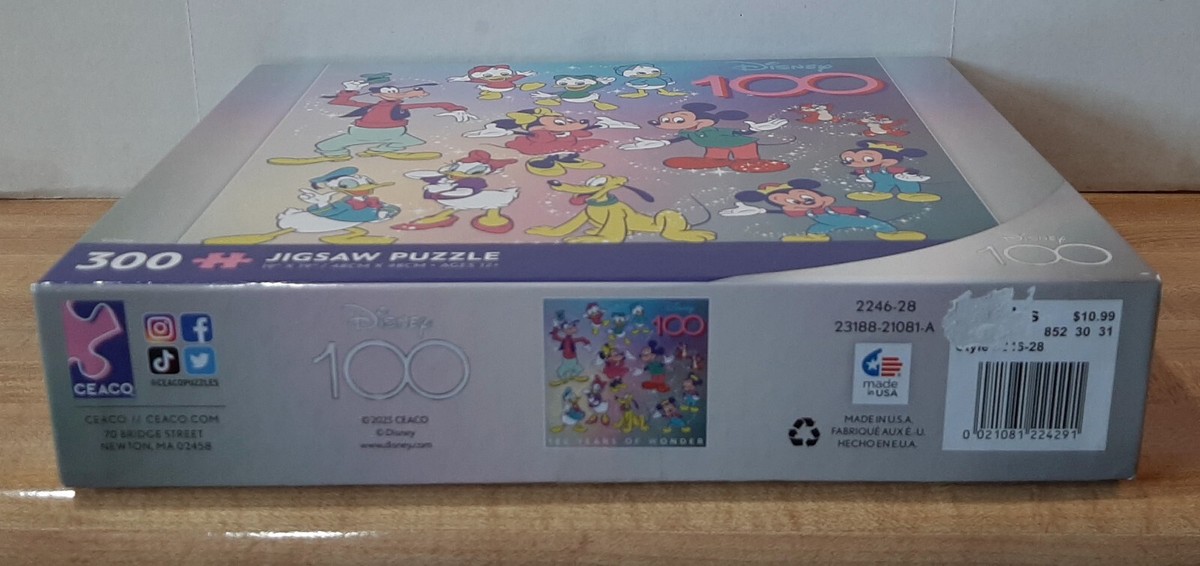 Disney's 100th Anniversary 300 Piece Jigsaw Puzzle 19x19 New