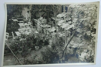 Vintage Photo Outdoor restaurant dining Cuba 1954