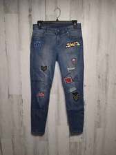 KUT from the Kloth Brigitte Ankle Skinny Blue Jeans Womens 2 Distressed