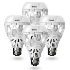 SANSI LED Light Bulb 2500LM 18W 150W Equiv. 3000K Warm White Home Bulb 4 Pack
