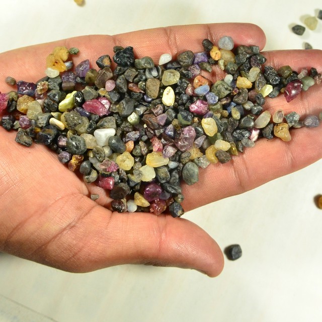 Multi Sapphire Facet Rough mineral Specimen 100%Natural Gemstone Lots