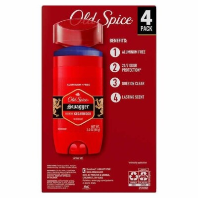 Old Spice Swagger Aluminum Free Deodorant Scent of Cedarwood 3oz 4