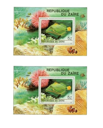 Sellos de Congo zairean Prueba, ensayo