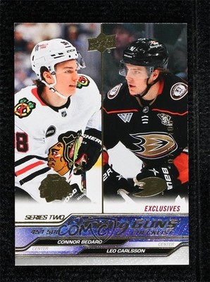 2023 Series 2 Exclusives /100 Connor Bedard Leo Carlsson Checklist Rookie RC te9