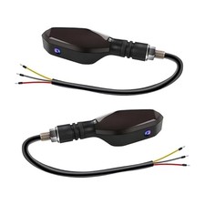 2 PCS LED Motorcycle Turn Signal Lights, Arrow Projector with 27 RGB Modes,