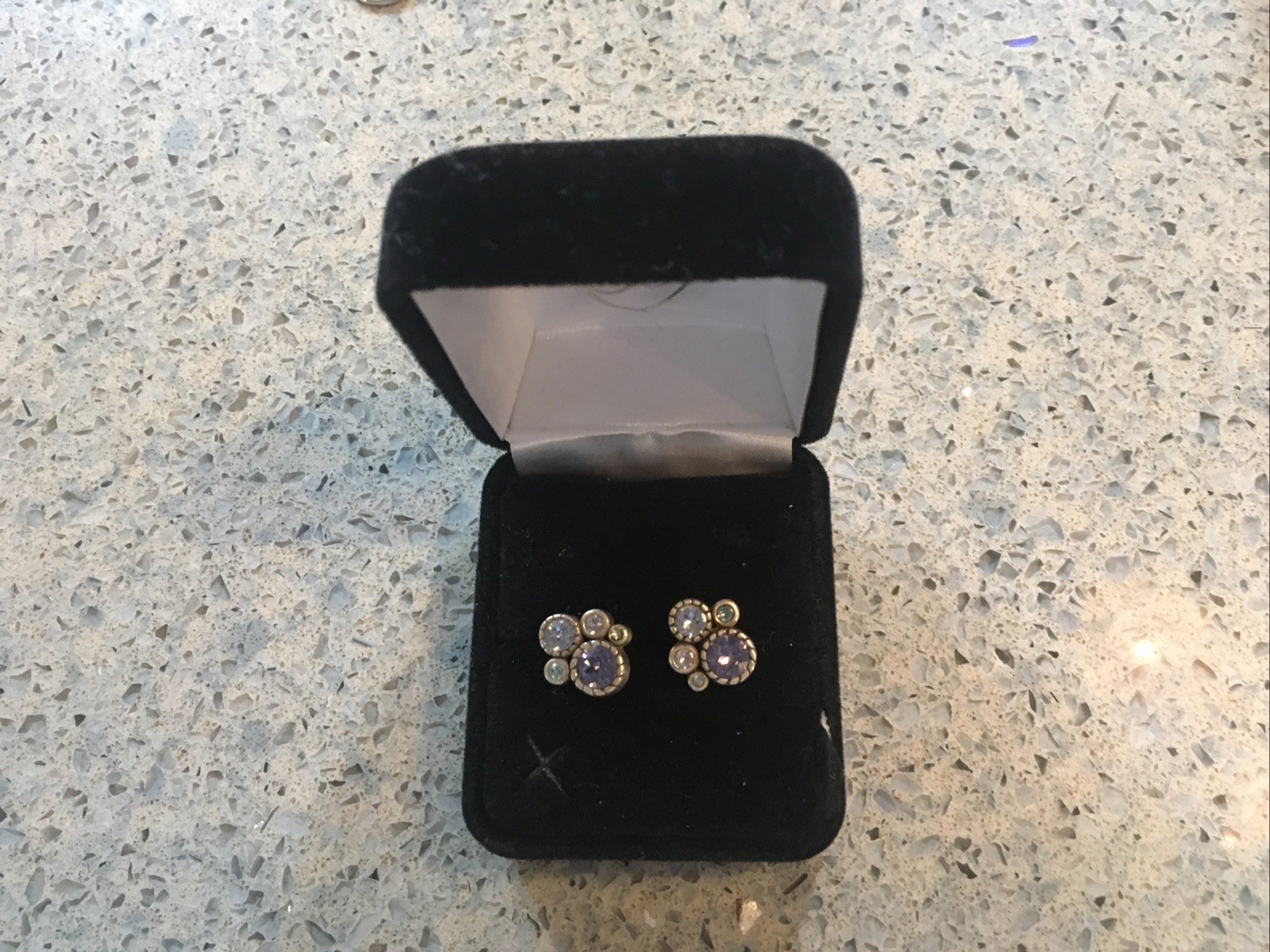 Brighton Swarovski Crystal Multi Colored Stud Ear… - image 1