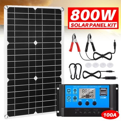 800W Flexibel Solarpanel Solarmodul Solarzelle 100A Solar Laderegler Kit Camping